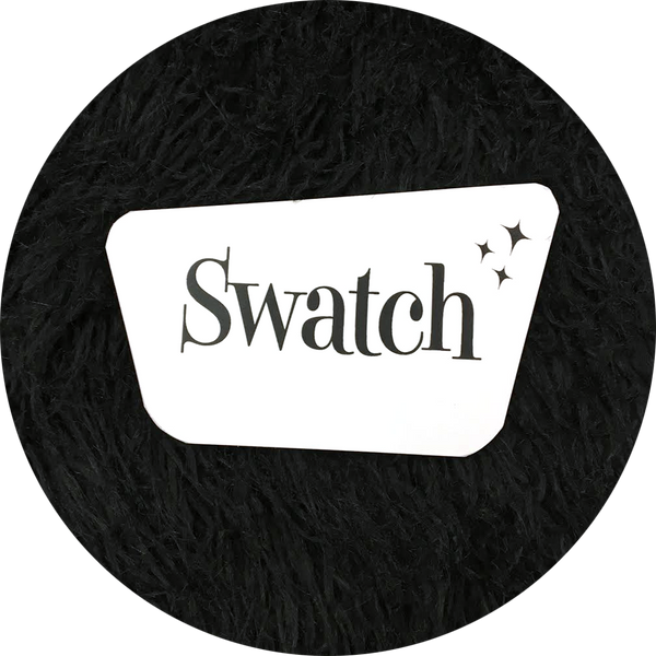 Black Curly Alpaca Swatch