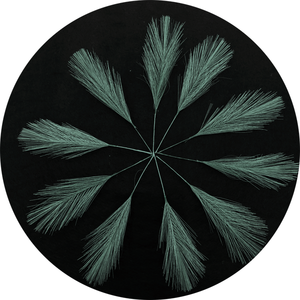 Dark Teal Faux Feathers