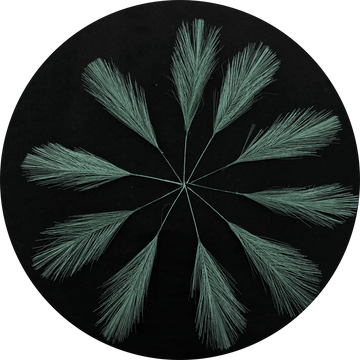 Dark Teal Faux Feathers