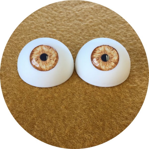 Light Brown Cabochon Puppet Eyes